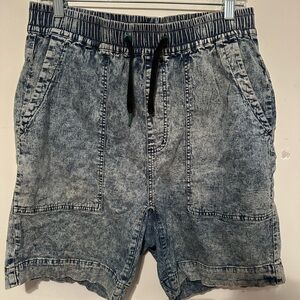 Zanerobe x Feature Men's Blonde Acid Wash Gabe Shorts Men’s Size 32 Blue